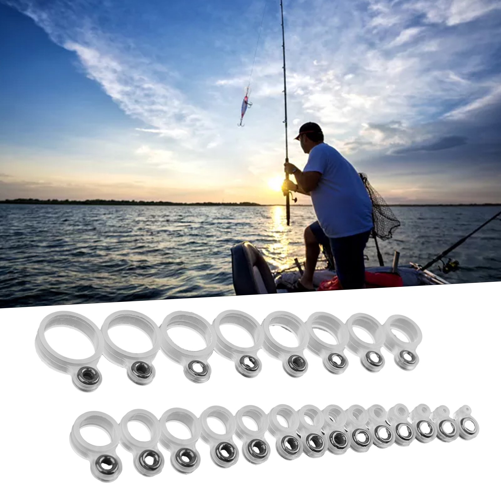 14/22Pcs Fishing Rod Eyelet Re - Fishing Rod Guide Replacement recension och pris