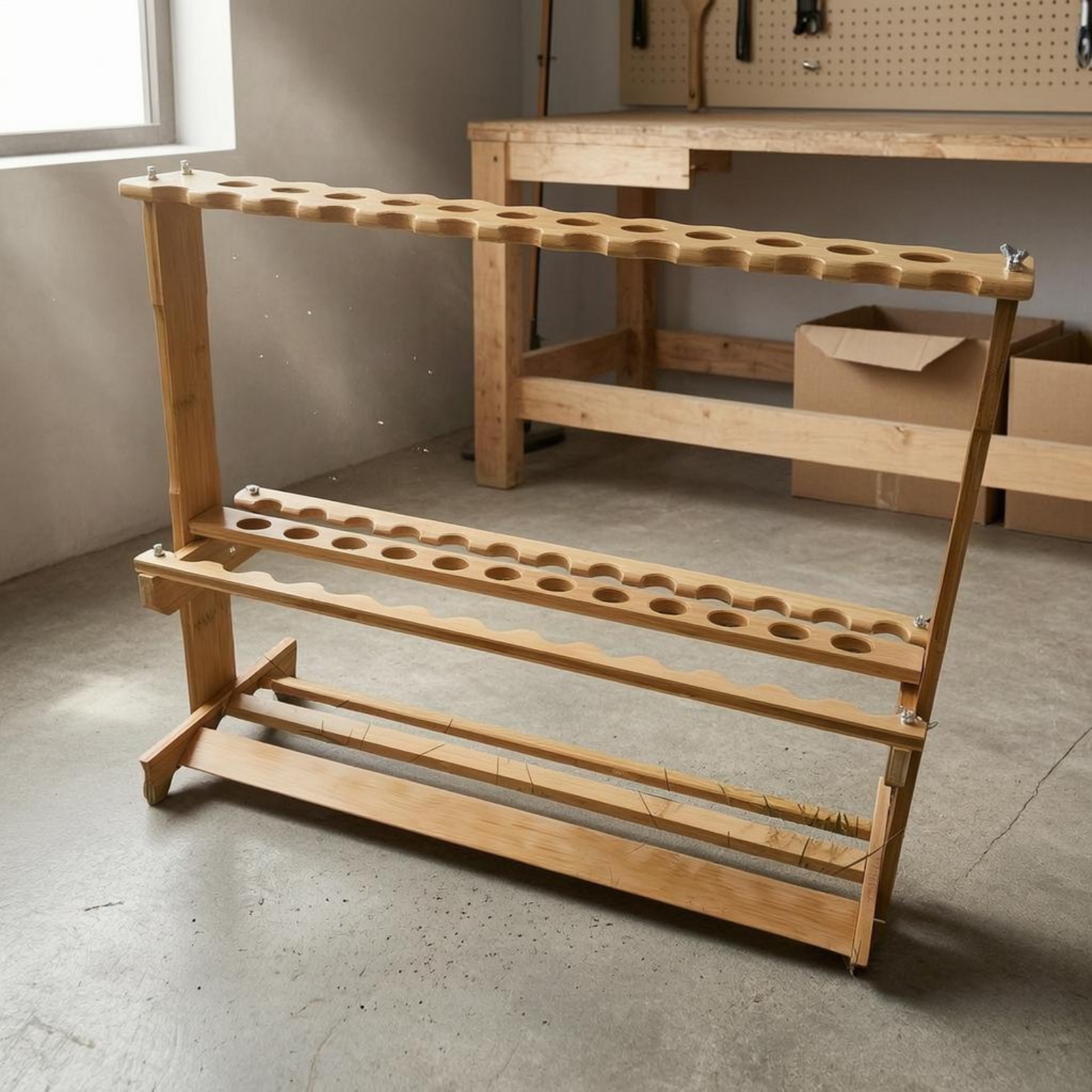 Bamboo Fishing Rod Rack Circul - Fishing Rod Rack recension och pris