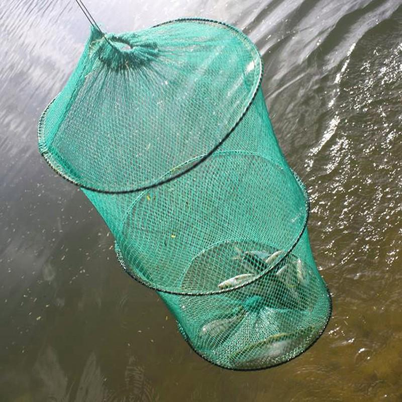 Folding Round Nylon Mesh Metal - Fishing Rod Casting recension och pris