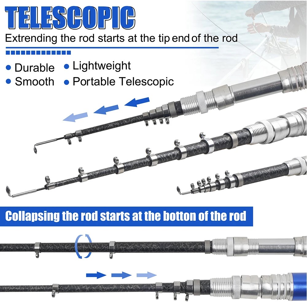 1.6m/1m Pocket Pen Fishing Rod - Fishing Rod Ice recension och pris