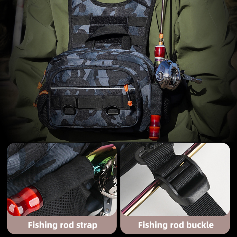Men Chest Bag Tactical Fishing - Fishing Rod Holder recension och pris