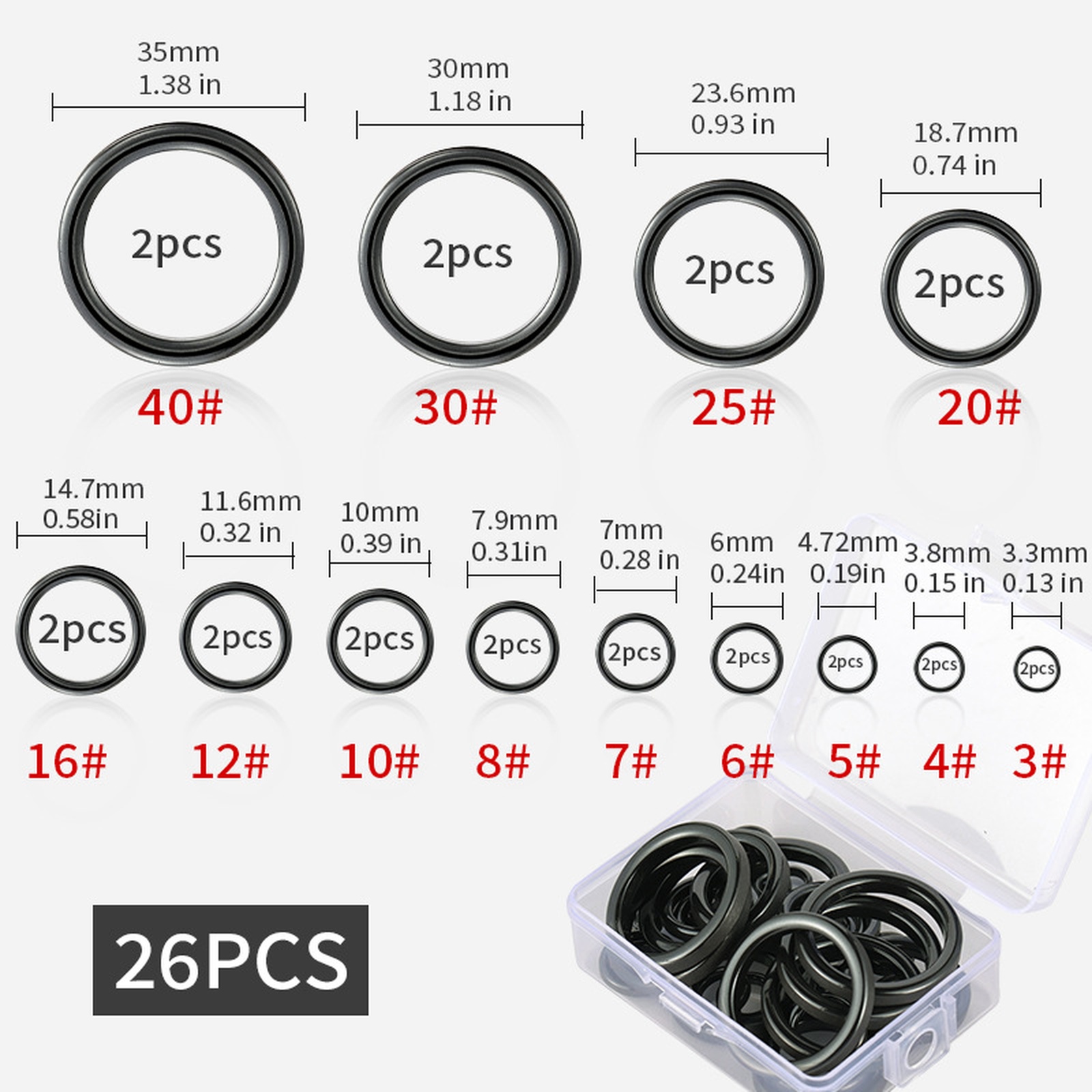 26PCS Fishing Rod Guide Ring K - Fishing Rod Guide Replacement recension och pris